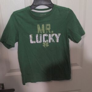 St Patrick's Day Patty's Mr Lucky Boys T-shirt Kids Size 7 Green